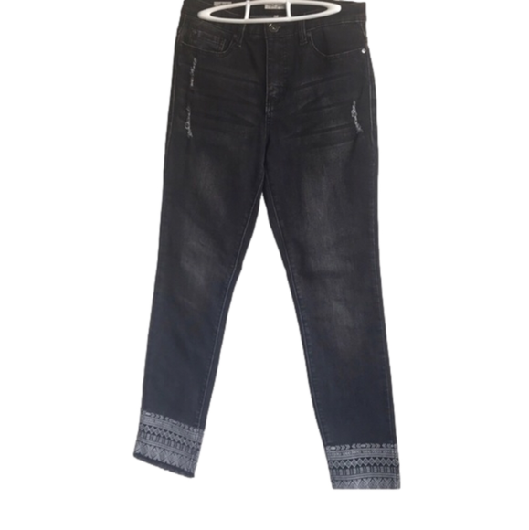 Tribal Denim - TRIBAL JEANS girlfriend high waist distressed frayed denim jeans  BNWOT